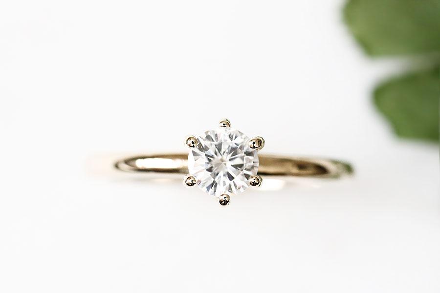 Claire Moissanite Ring Andrea Bonelli 