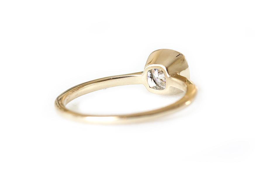 Zoe Cushion Moissanite Ring Andrea Bonelli Jewelry 