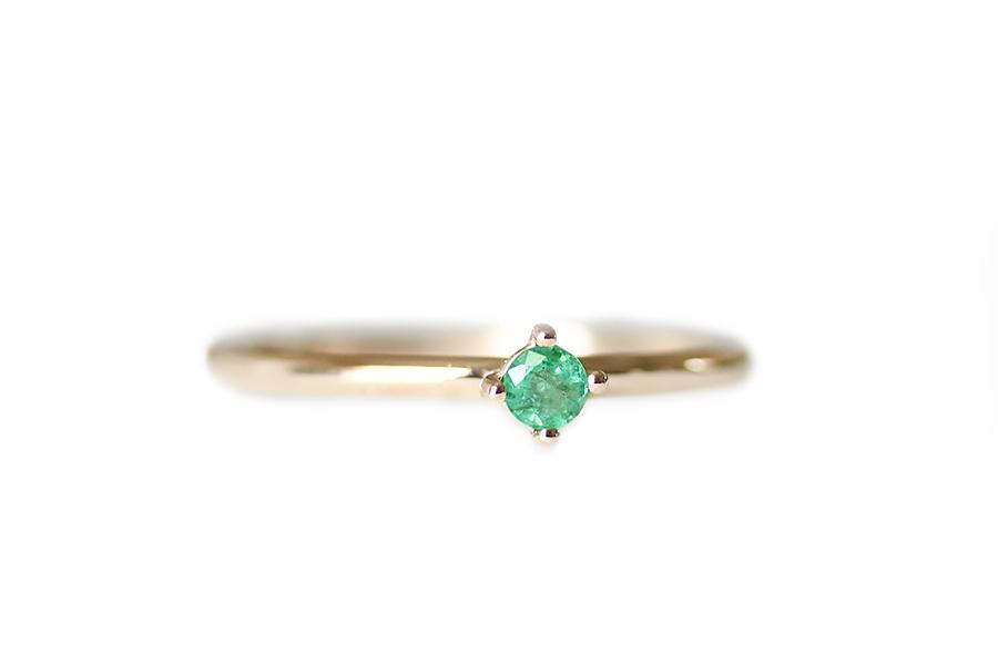 Petit Lola Emerald Ring Andrea Bonelli Jewelry 