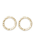 Lacuna Circle Studs Andrea Bonelli Jewelry 14k Yellow Gold