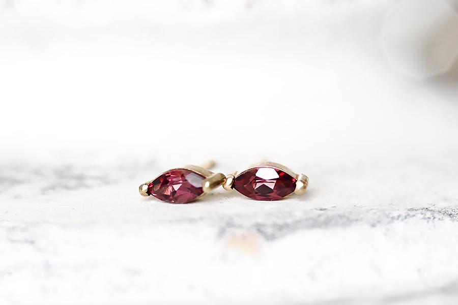 Garnet Marquise Studs Andrea Bonelli Jewelry 