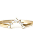 Stella Halo Diamond Ring Andrea Bonelli 14k Yellow Gold