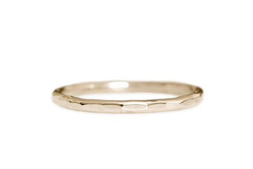 Hammer Facet Ring Andrea Bonelli Jewelry 14k Yellow Gold