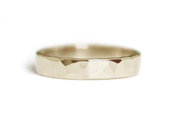 Hammered Band Andrea Bonelli Jewelry 14k Yellow Gold