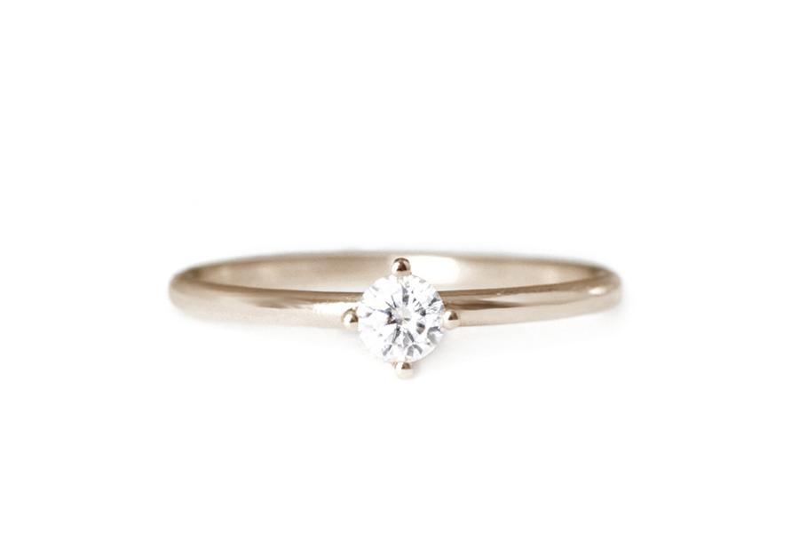 Lola GIA Diamond Ring .25ct Andrea Bonelli Jewelry 14k Rose Gold
