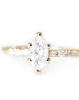 Tryst Marquise GIA Diamond Ring Andrea Bonelli Jewelry 14k Yellow Gold