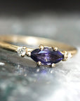 Trine Iolite + Diamond Ring Andrea Bonelli 