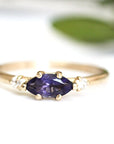 Trine Iolite + Diamond Ring Andrea Bonelli 