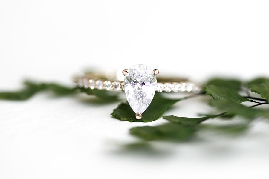 Annalise Moissanite Ring Andrea Bonelli Jewelry 