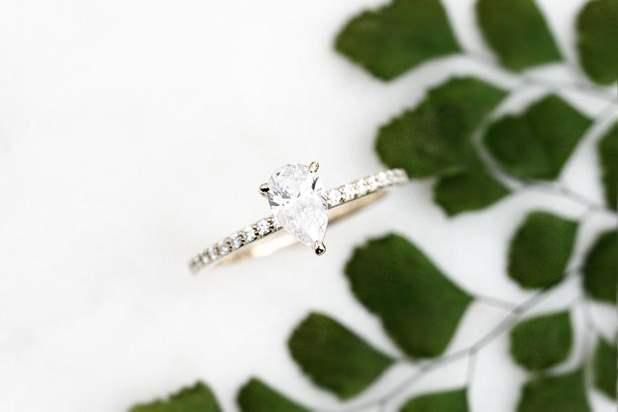 Annalise Moissanite Ring Andrea Bonelli Jewelry 