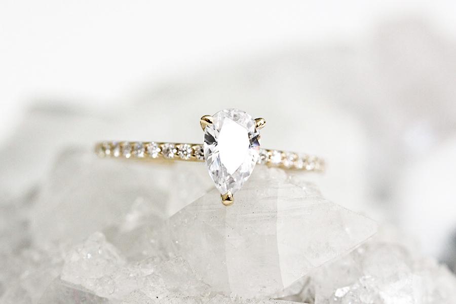Annalise Moissanite Ring Andrea Bonelli Jewelry 