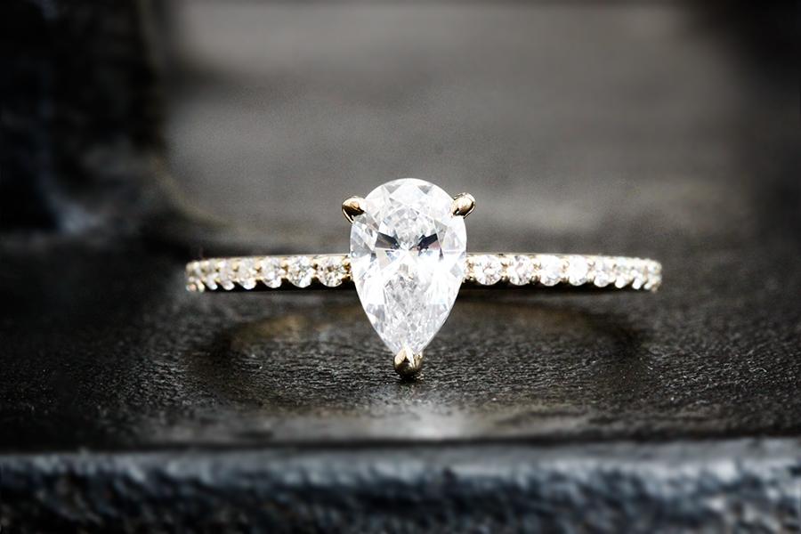 Annalise Moissanite Ring Andrea Bonelli Jewelry 