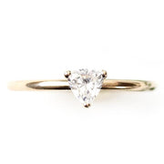 Sarai Trillion Sapphire Ring Andrea Bonelli Jewelry 14k Yellow Gold