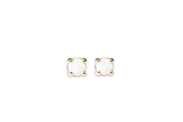 Opal Studs Andrea Bonelli Jewelry 14k Yellow Gold