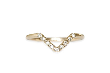 Peak Nove Diamond Ring Andrea Bonelli 14k Yellow Gold