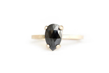 pear black rose cut diamond ring Andrea Bonelli Jewelry 3 - 7 (Needs Resize)