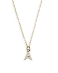 Petite Diamond Letter Charm Andrea Bonelli 14k Yellow Gold