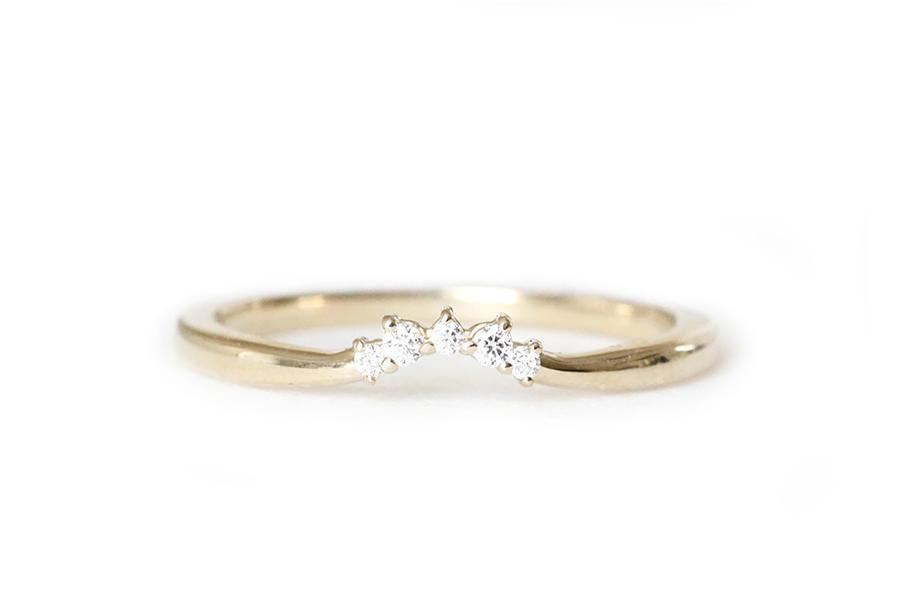 Prim Diamond Band Andrea Bonelli 14k Yellow Gold