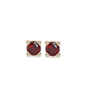 Garnet Studs Andrea Bonelli Jewelry 14k Yellow Gold