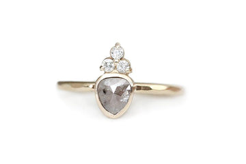 rose cut diamond crown ring Andrea Bonelli Jewelry 