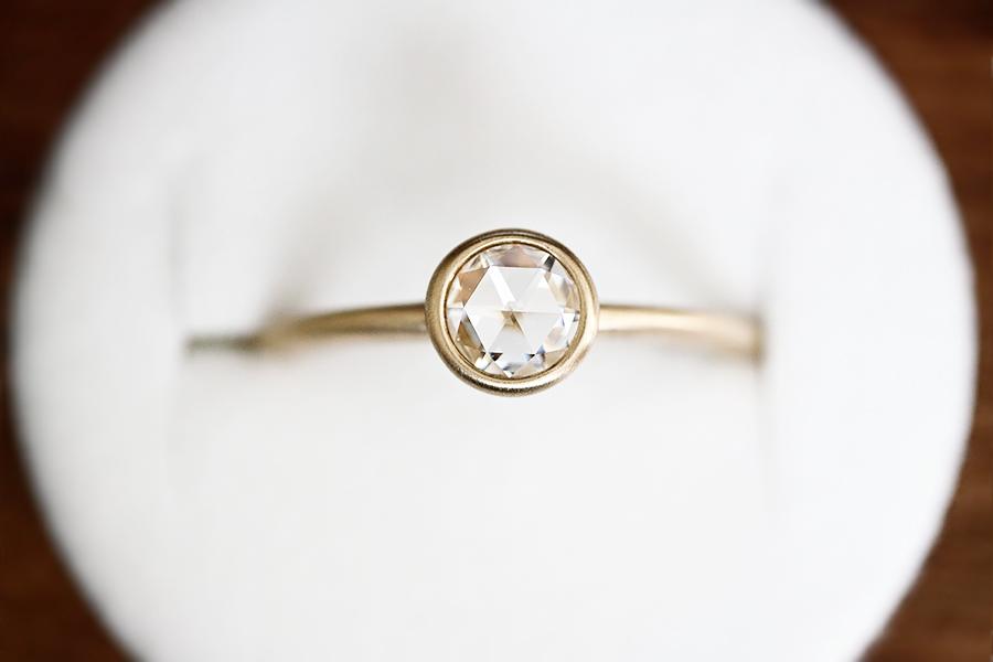 Zoe Rose Cut Diamond Ring Andrea Bonelli Jewelry 