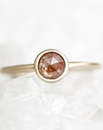 Zoe Peach Rose Cut Diamond Ring Andrea Bonelli Jewelry 