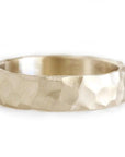Rustic Carved Band 5mm Andrea Bonelli Jewelry 14k Yellow Gold