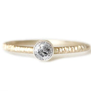Avium Salt & Pepper Diamond Ring Andrea Bonelli Jewelry 14k Yellow Gold