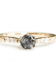 mari salt & pepper diamond ring Andrea Bonelli Jewelry 14k Yellow Gold