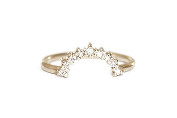 Tara Diamond Halo Ring Andrea Bonelli 14k Yellow Gold