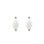Opal Marquise Studs Andrea Bonelli Jewelry 14k Yellow Gold
