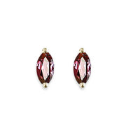 Garnet Marquise Studs Andrea Bonelli Jewelry 14k Yellow Gold