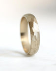 Rustic Faceted Half Round Band Andrea Bonelli Jewelry 