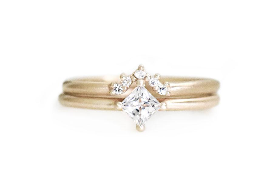 Tavi Moissanite Ring 4mm Andrea Bonelli 14k Yellow Gold