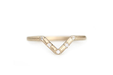 Peak Diamond Ring Andrea Bonelli 14k Yellow Gold