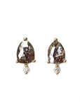 terra diamond droplet earrings Andrea Bonelli Jewelry 14k Yellow Gold