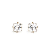 Princess Cut Studs Andrea Bonelli Jewelry 14k Yellow Gold