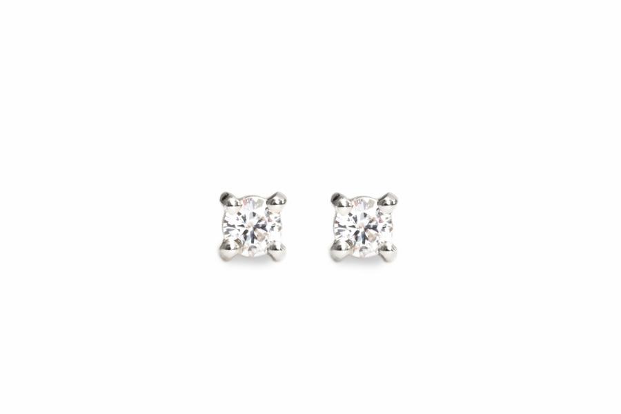 Diamond Studs Andrea Bonelli Jewelry 14k White Gold