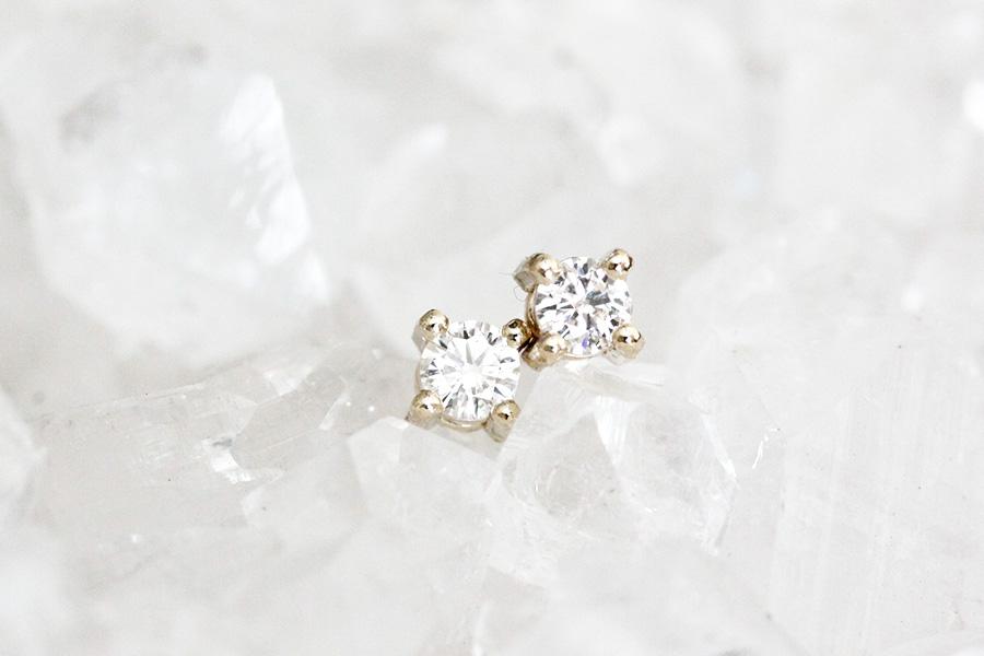 Moissanite Studs Andrea Bonelli Jewelry 