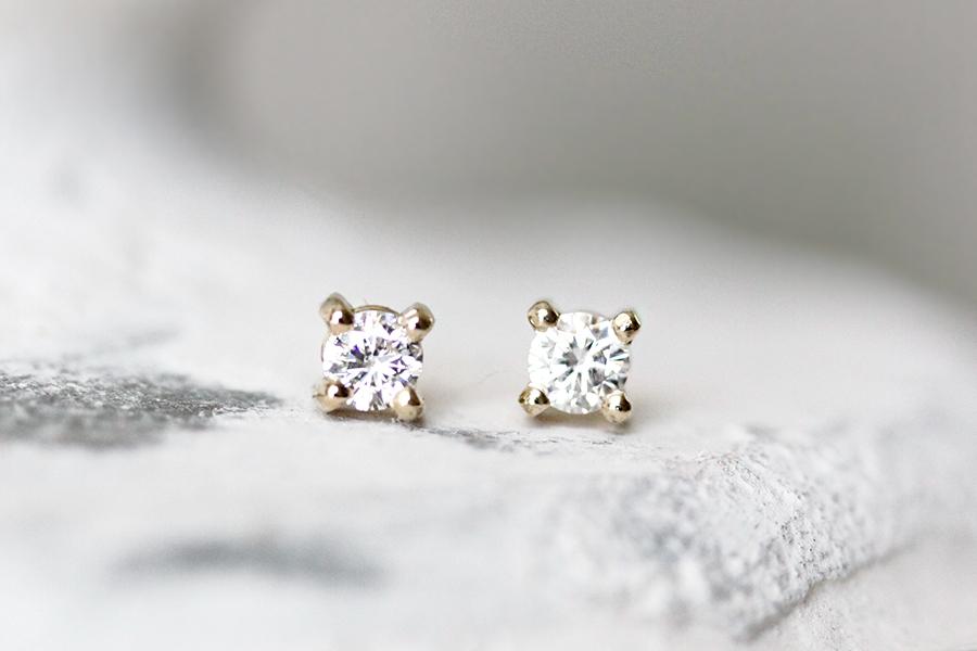 Moissanite Studs Andrea Bonelli Jewelry 