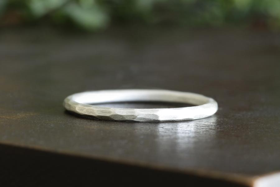 Silver Rustic Carved Ring Andrea Bonelli Jewelry 