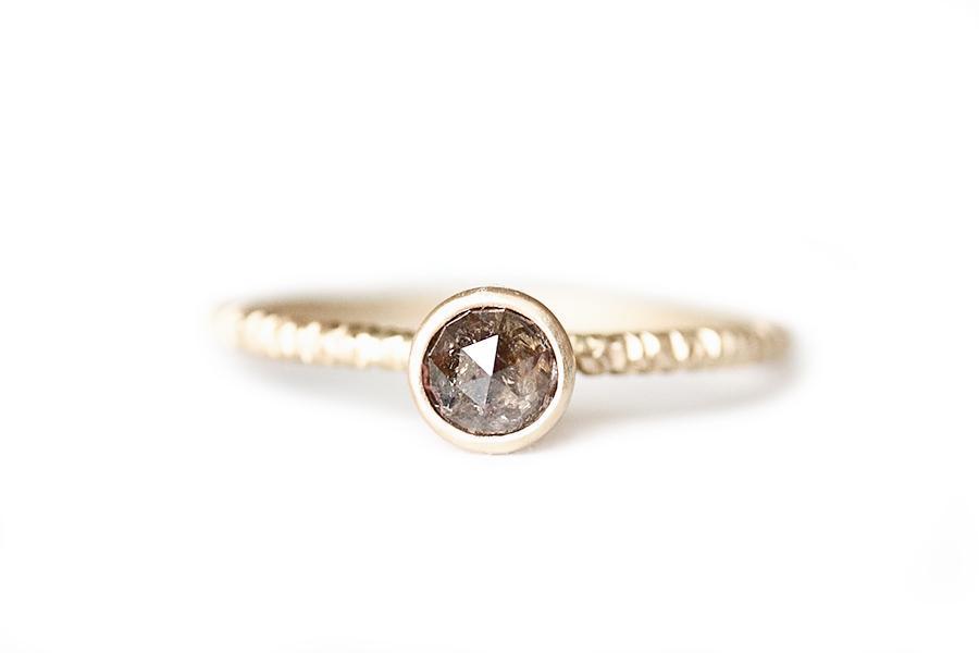 Avium Rose Cut Diamond Ring Andrea Bonelli Jewelry 