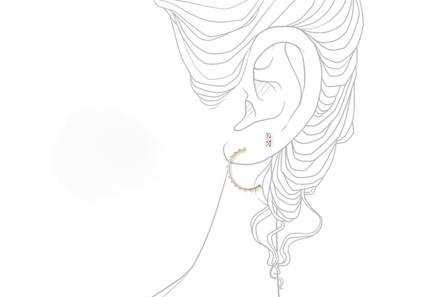 Beaded Hoops Andrea Bonelli Jewelry 