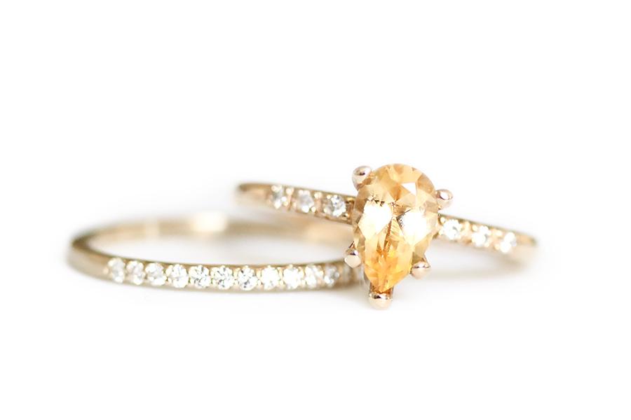 Tryst Citrine + Diamond Ring Andrea Bonelli Jewelry 