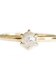 Claire Cream Rose Cut Diamond Ring Andrea Bonelli 14k Yellow Gold