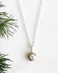 Faceted Gold Pebble + Diamond Necklace Andrea Bonelli 