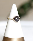 Chocolate Rose Cut Diamond Ring 2.93ct Andrea Bonelli Jewelry 