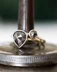 Chocolate Rose Cut Diamond Ring 2.93ct Andrea Bonelli Jewelry 