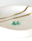 Tria Emerald Studs Andrea Bonelli Jewelry 
