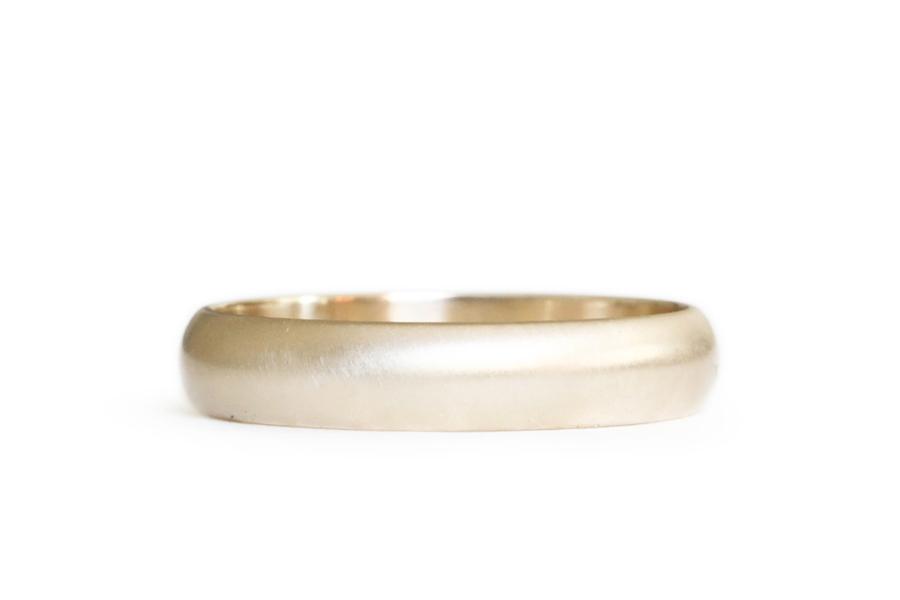 Half Round Band 4mm Andrea Bonelli Jewelry 14k Yellow Gold